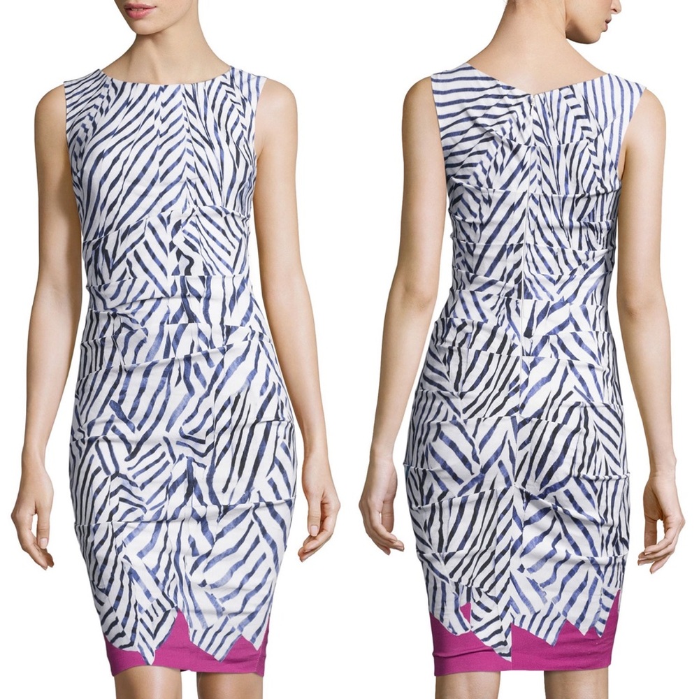 Nicole Miller Lauren Sailcloth Stripe Dress